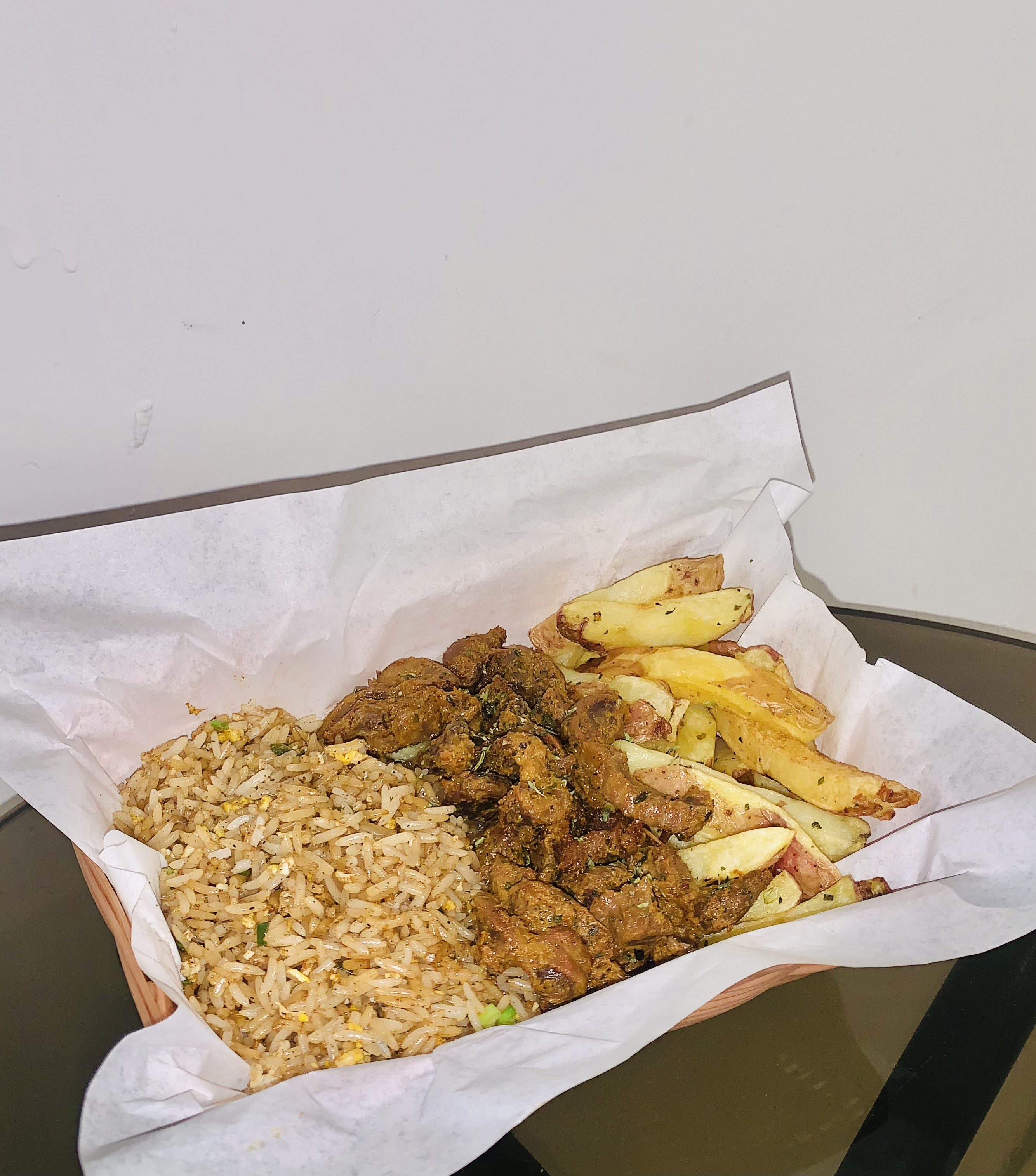 Mollejitas con Arroz Chaufa